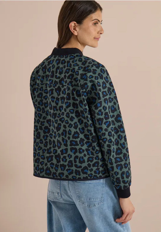 Chaqueta deportiva con estampado de leopardo para mujer