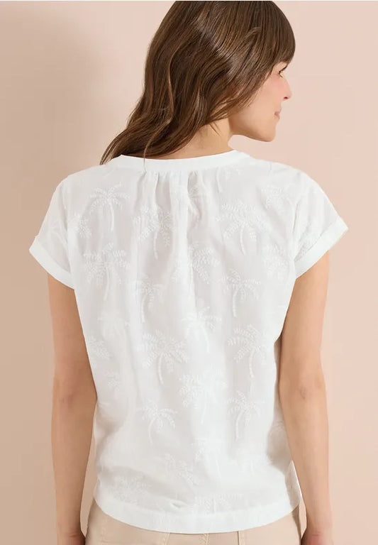 Blusa bordada color blanco