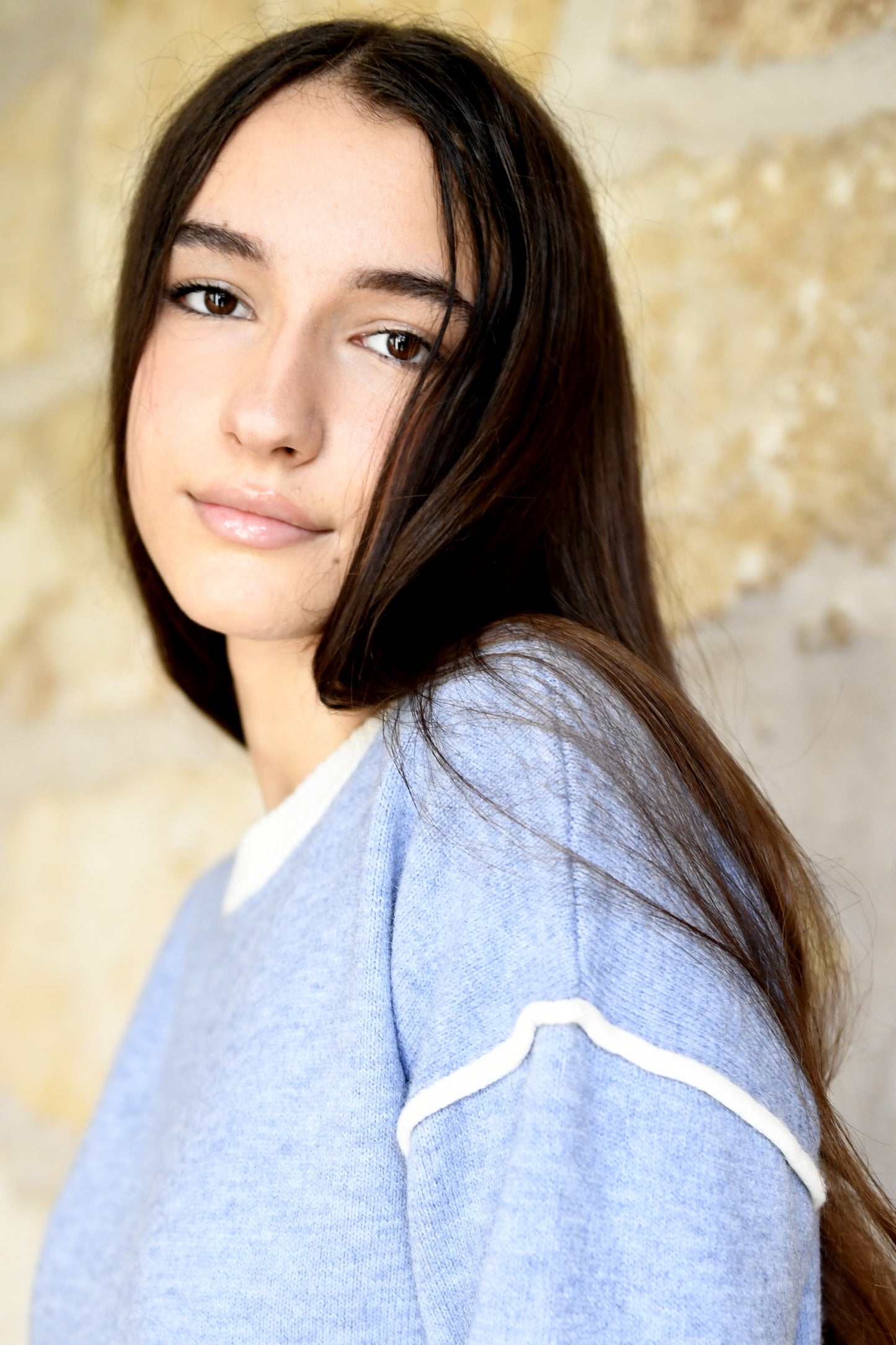 Jersei bicolor Blau