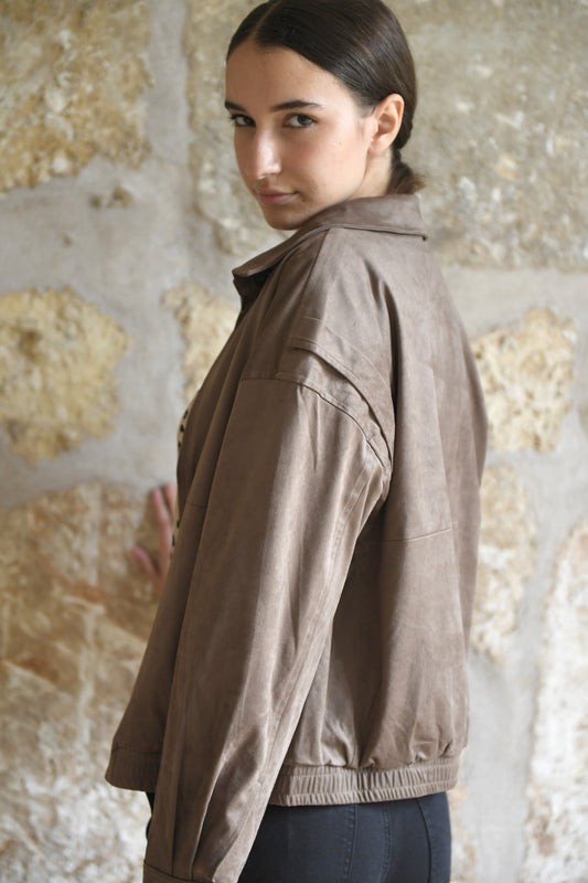 Jaqueta antelina Olivia Brown