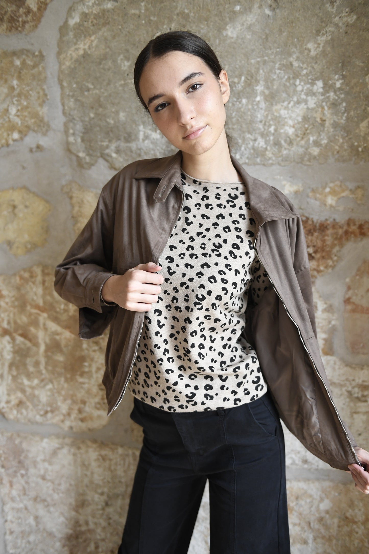 Jaqueta antelina Olivia Brown