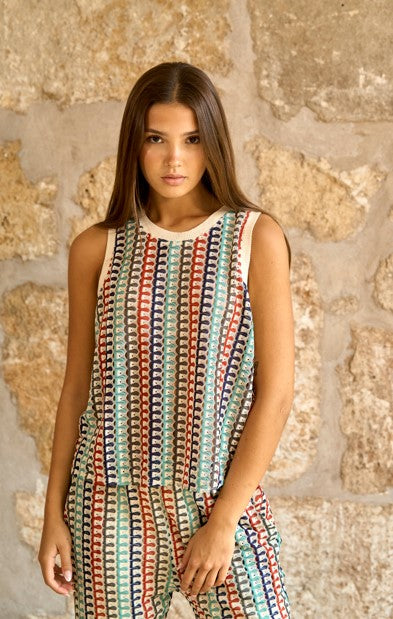 Conjunto de punto multicolor Palmira