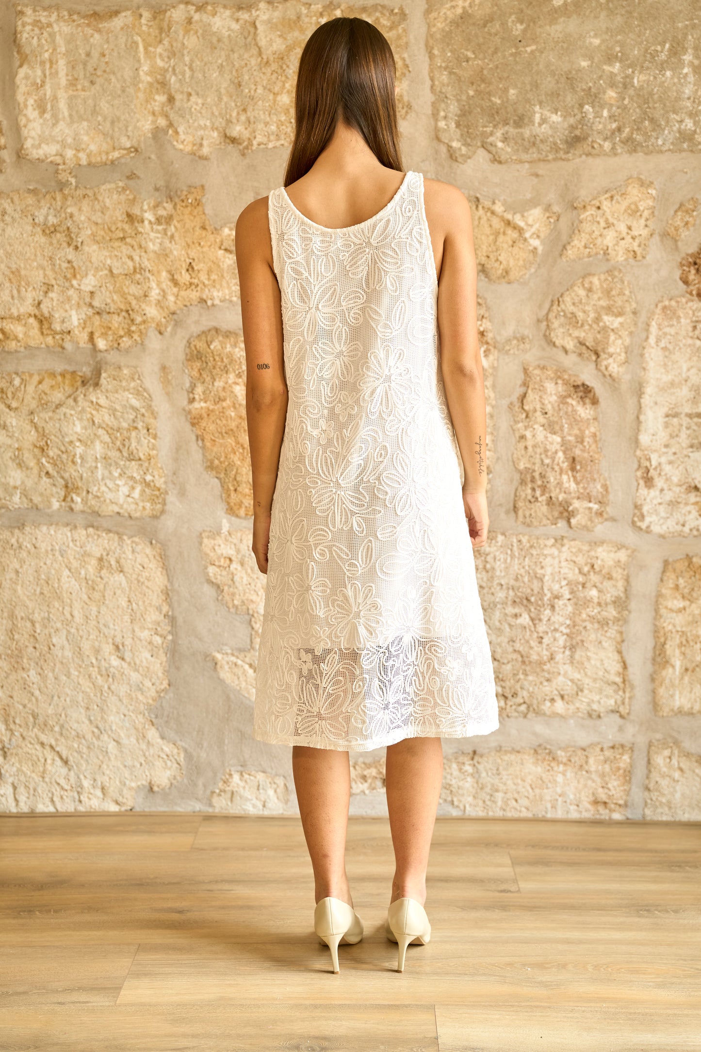 Vestido midi Olivia en color blanco