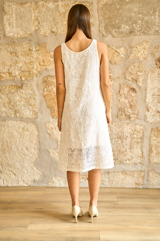 Vestido midi Olivia en color blanco