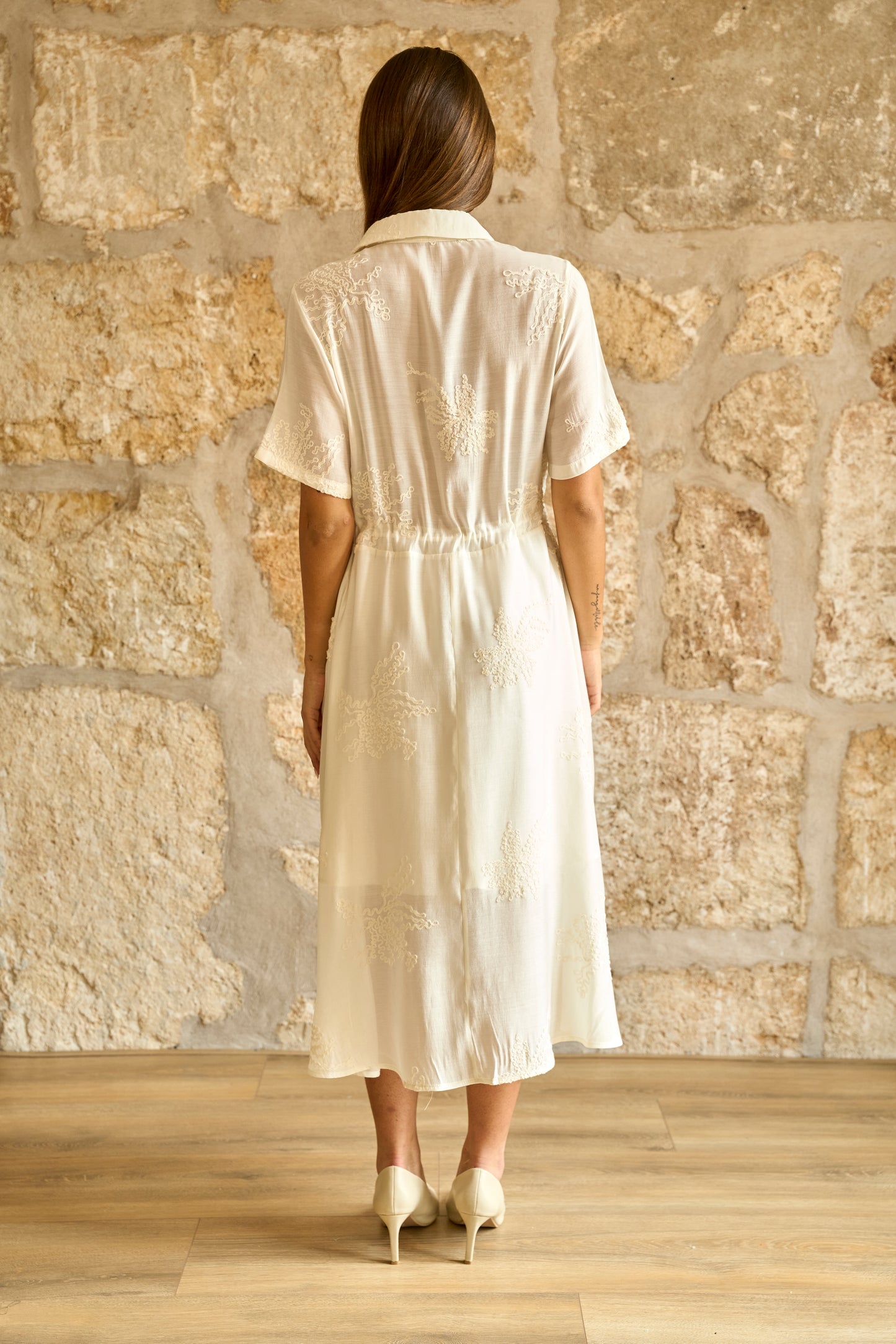 Vestido camisero bordado Elisa
