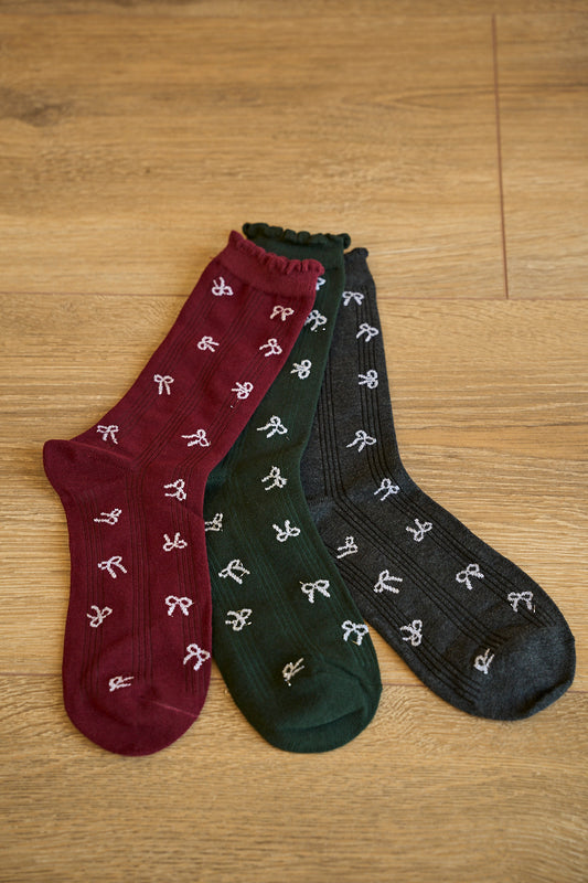 Pack 3 mitjons amb llaços | Cotó talla 35-40