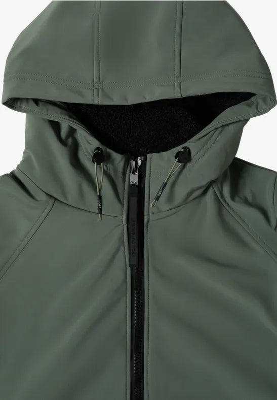 Abrigo softshell impermeable con capucha