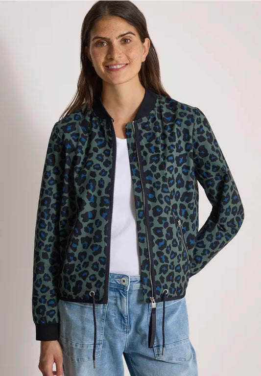 Chaqueta deportiva con estampado de leopardo para mujer