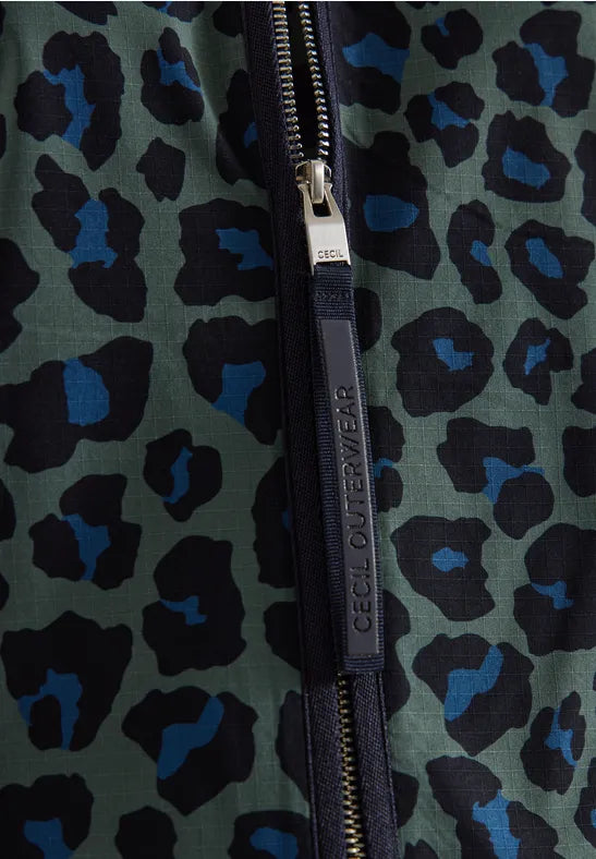 Chaqueta deportiva con estampado de leopardo para mujer