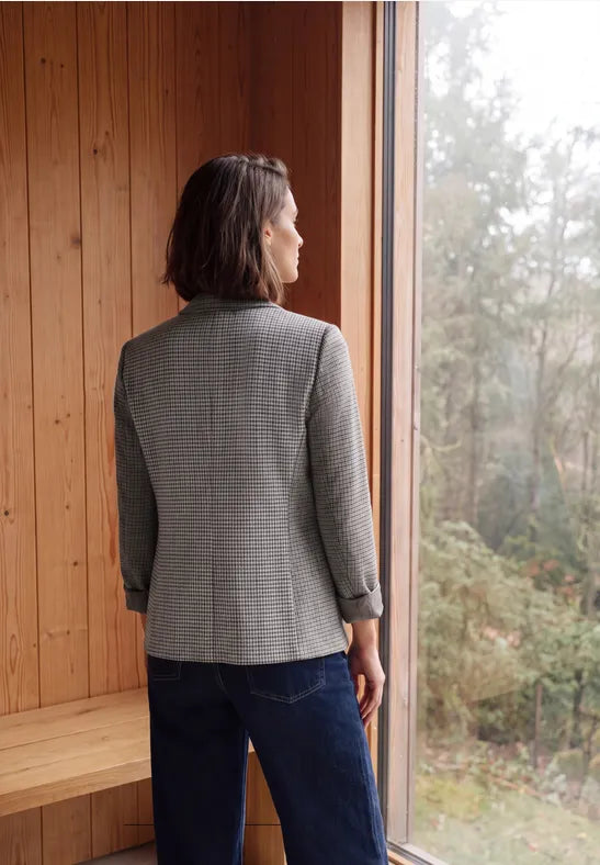 Blazer de pata de gallo