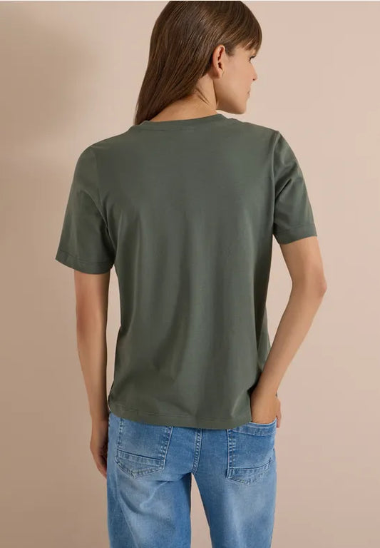 Camiseta de algodón con estampado de leopardo para mujer