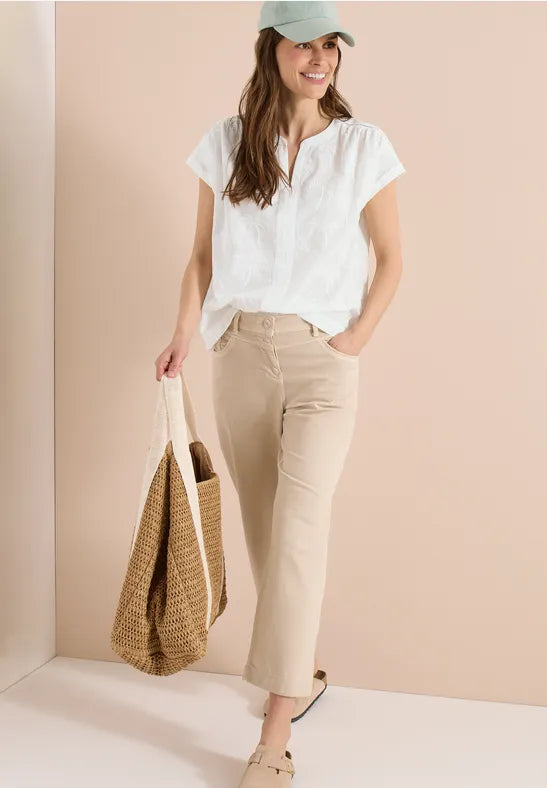 Blusa bordada color blanco