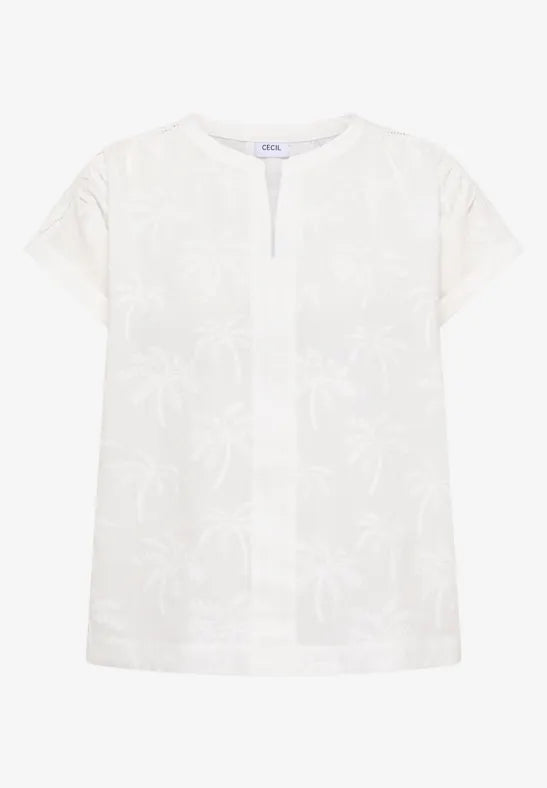 Blusa bordada color blanco