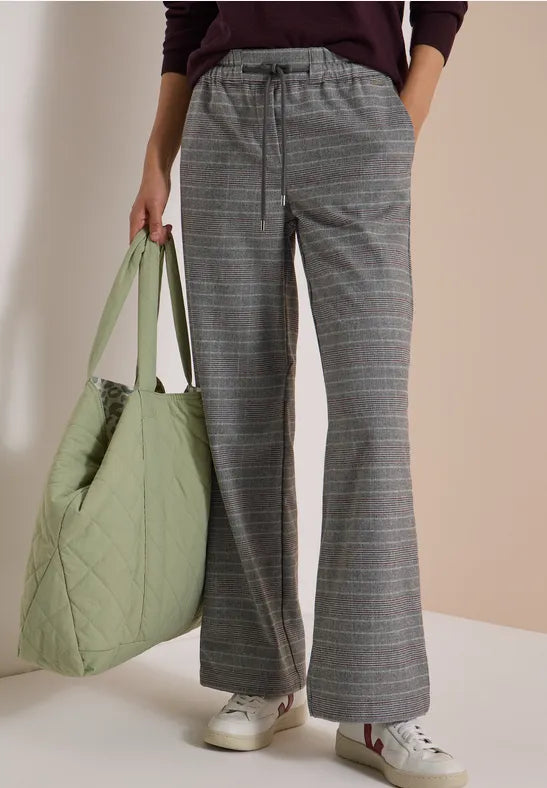 Pantalón de cuadros de pierna ancha