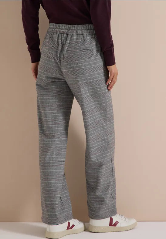 Pantalón de cuadros de pierna ancha