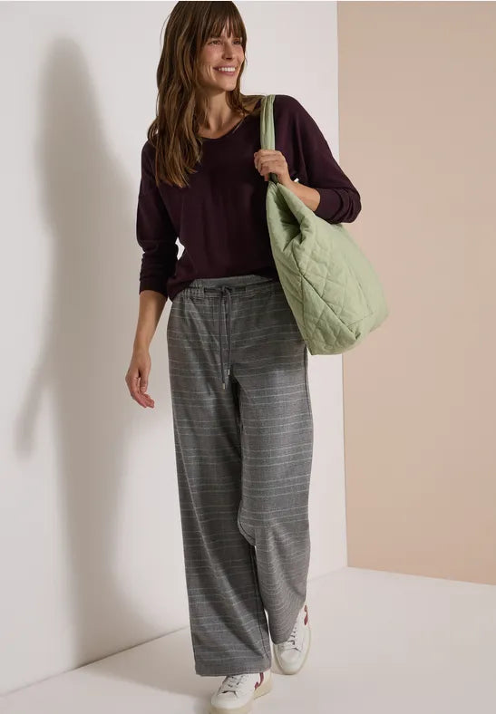 Pantalón de cuadros de pierna ancha