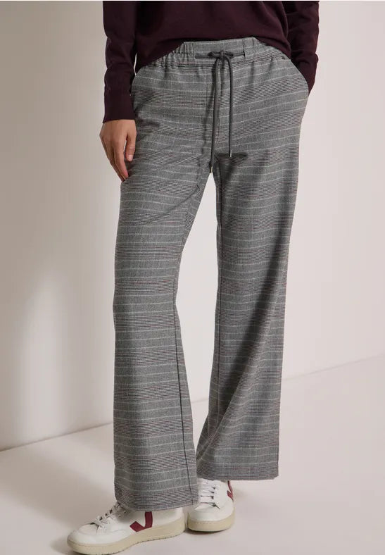 Pantalón de cuadros de pierna ancha
