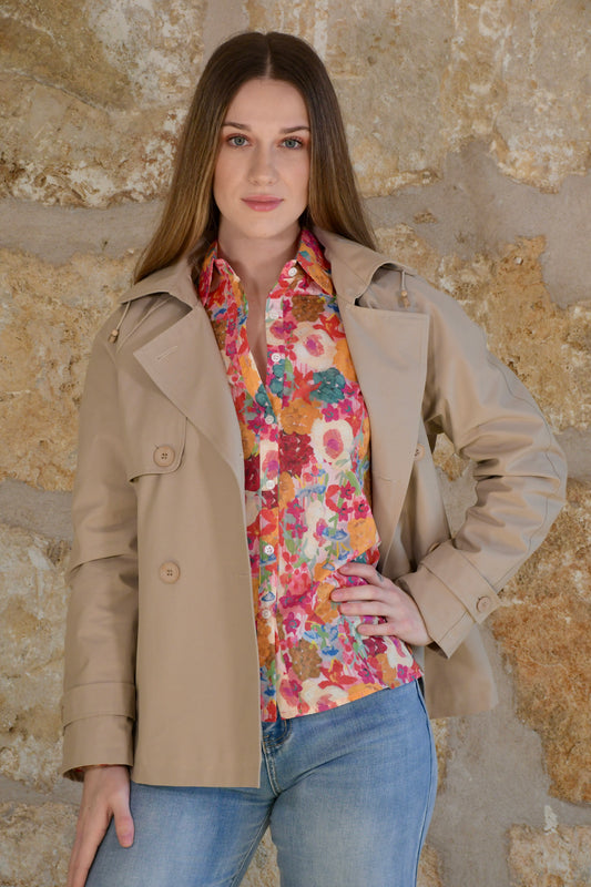 Chaqueta Impermeable Solène Beige