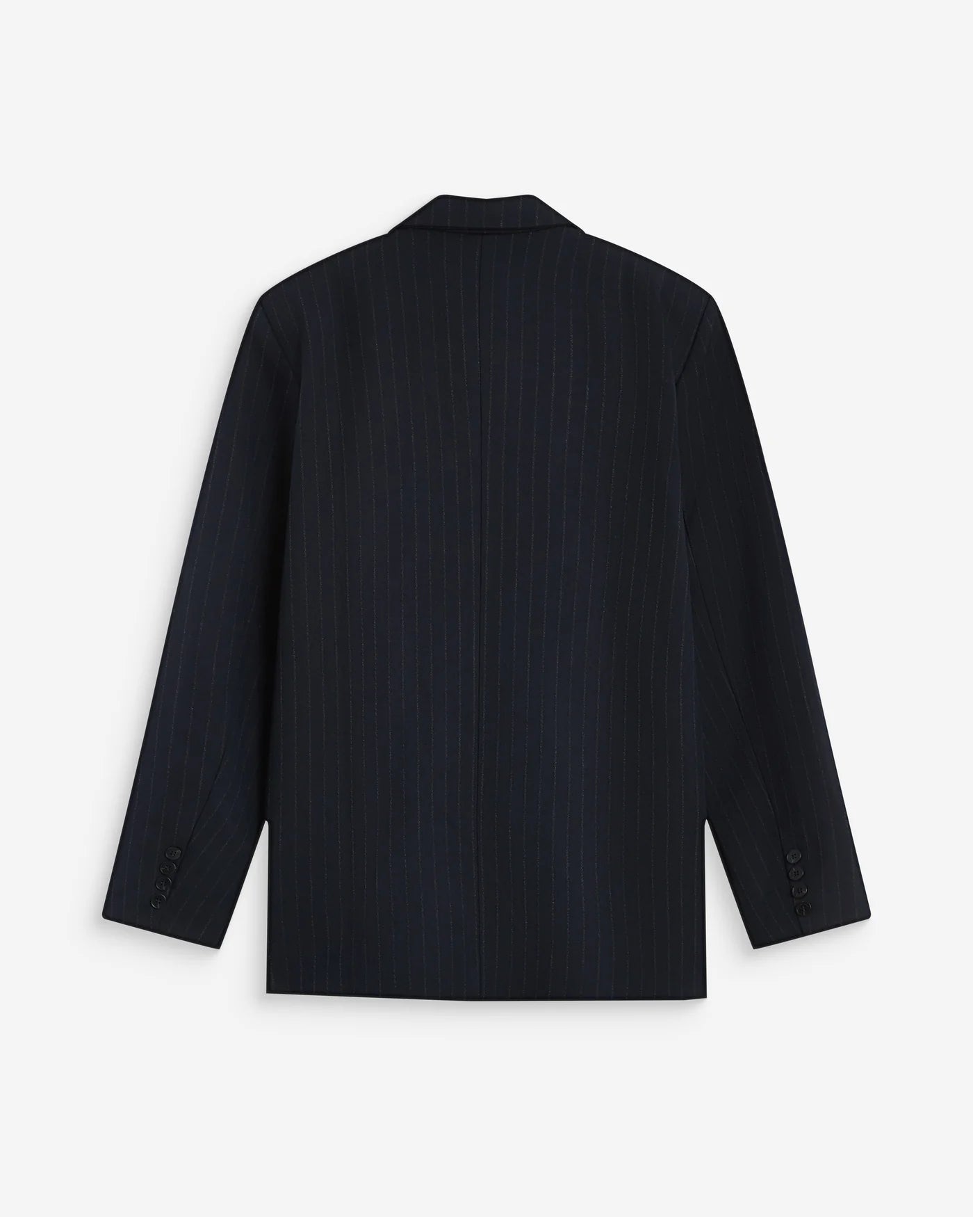 Blazer Auguste de doble botonadura a rayas azul marino