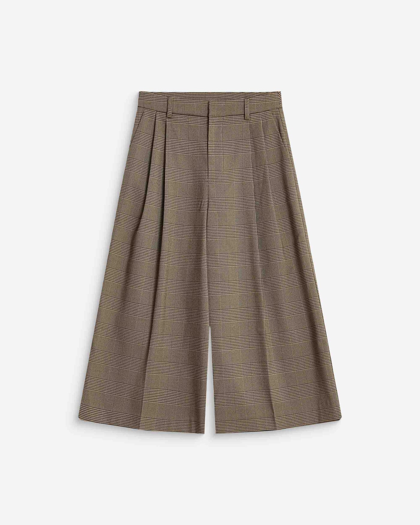 Pantalones Arnold culotte de pierna ancha con estampado de cuadros Príncipe de Gales