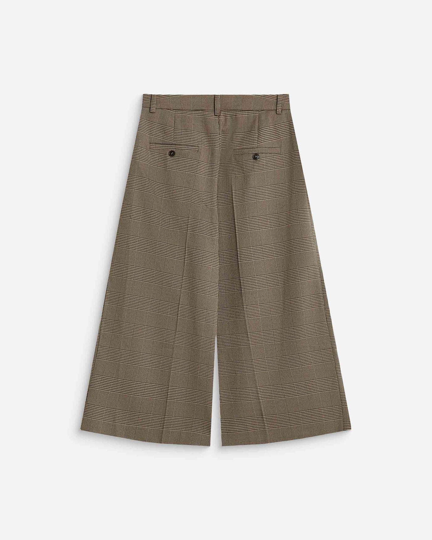 Pantalones Arnold culotte de pierna ancha con estampado de cuadros Príncipe de Gales