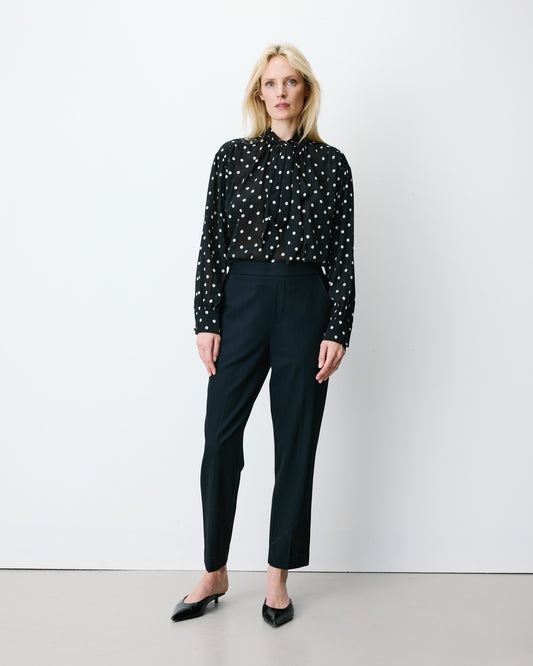 Blusa de manga larga con lazo Angelica