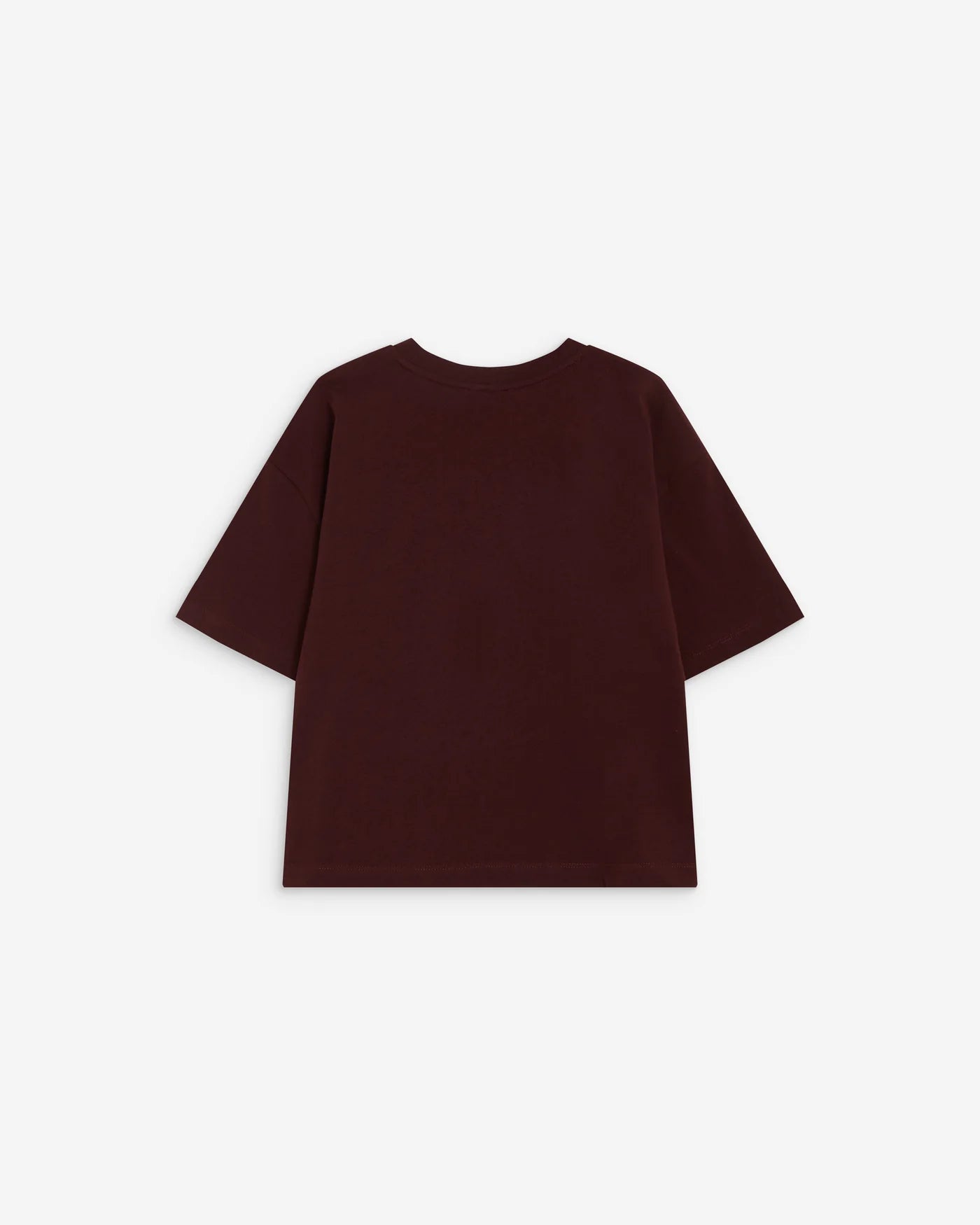 Camiseta Anis de algodón con texto estampado en color berenjena