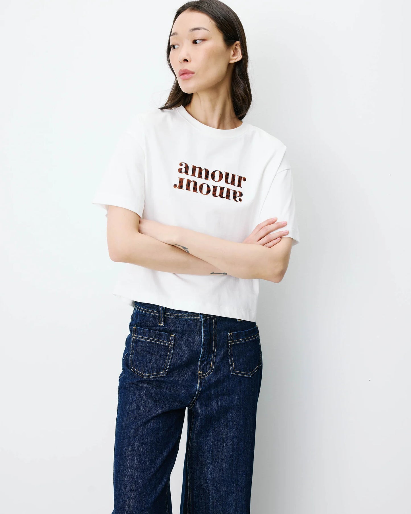 Camiseta de algodón con texto Anis