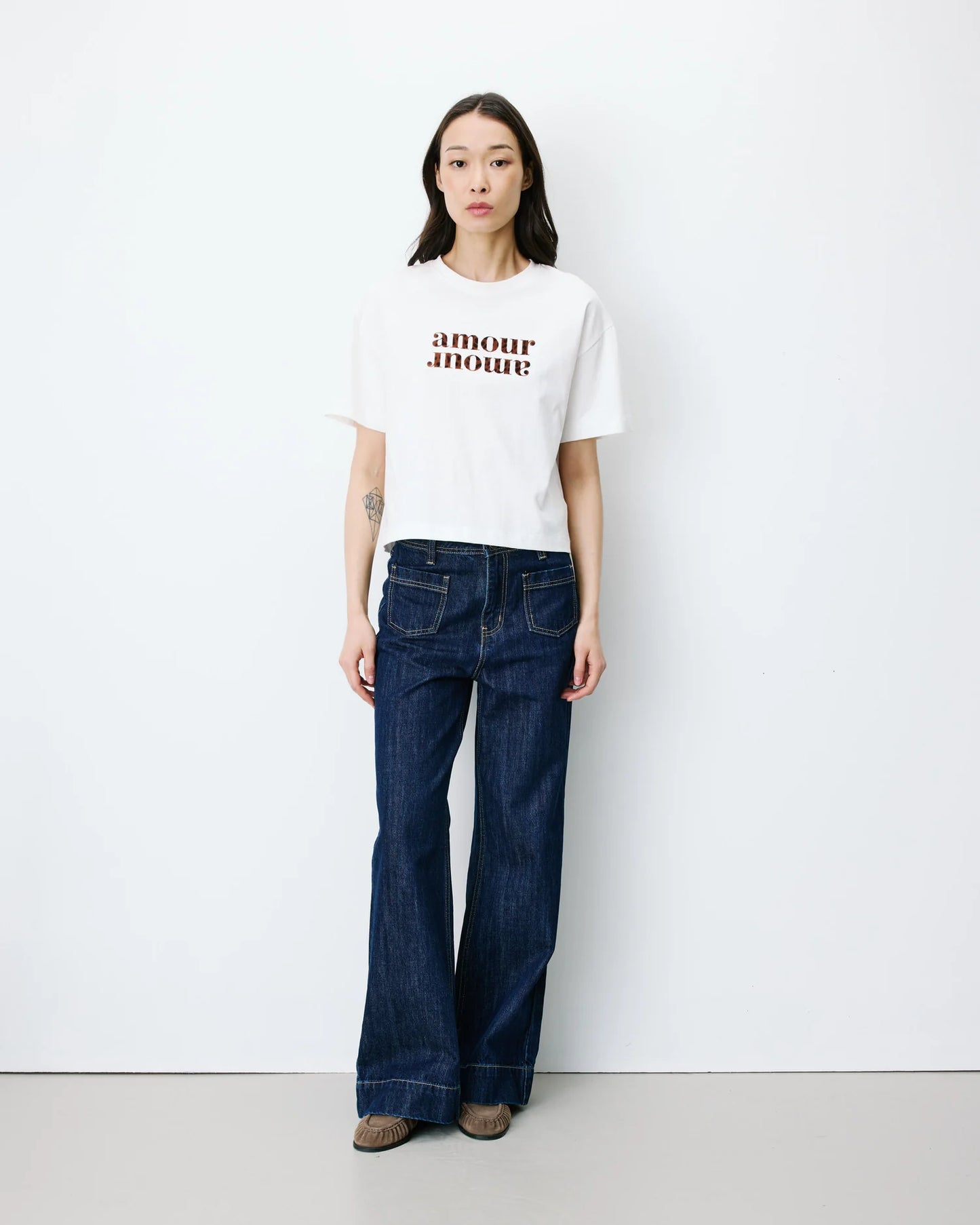 Camiseta de algodón con texto Anis