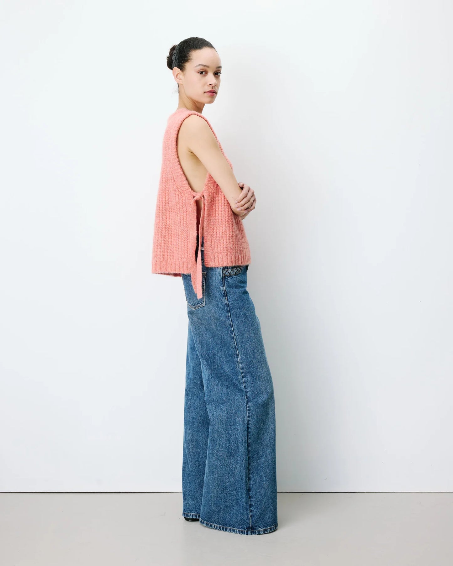 Jersey sin mangas con lazadas laterales Argan