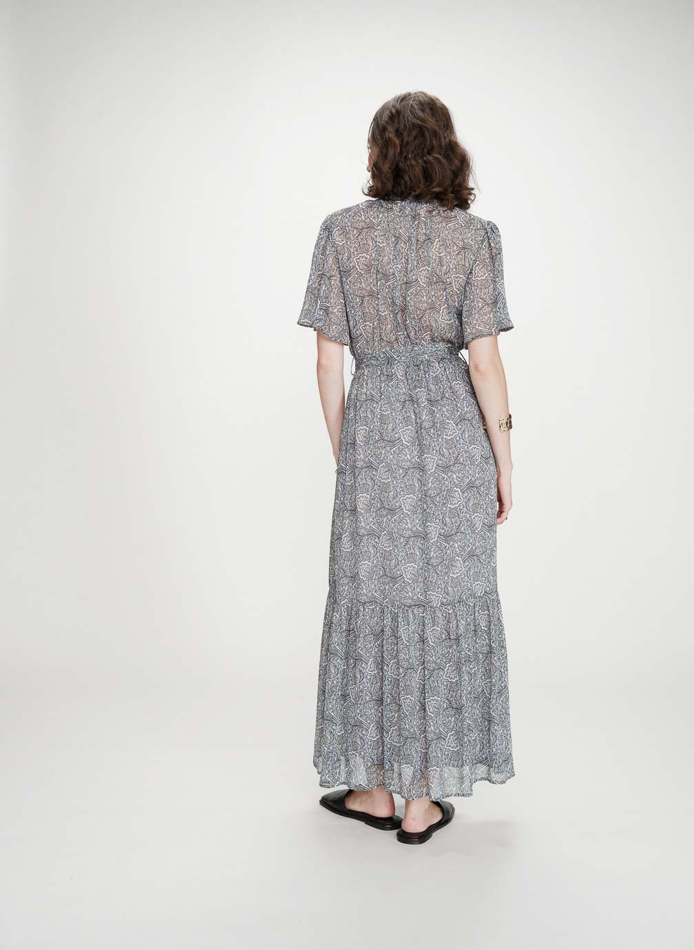 Vestido largo estampado ciel Venelle
