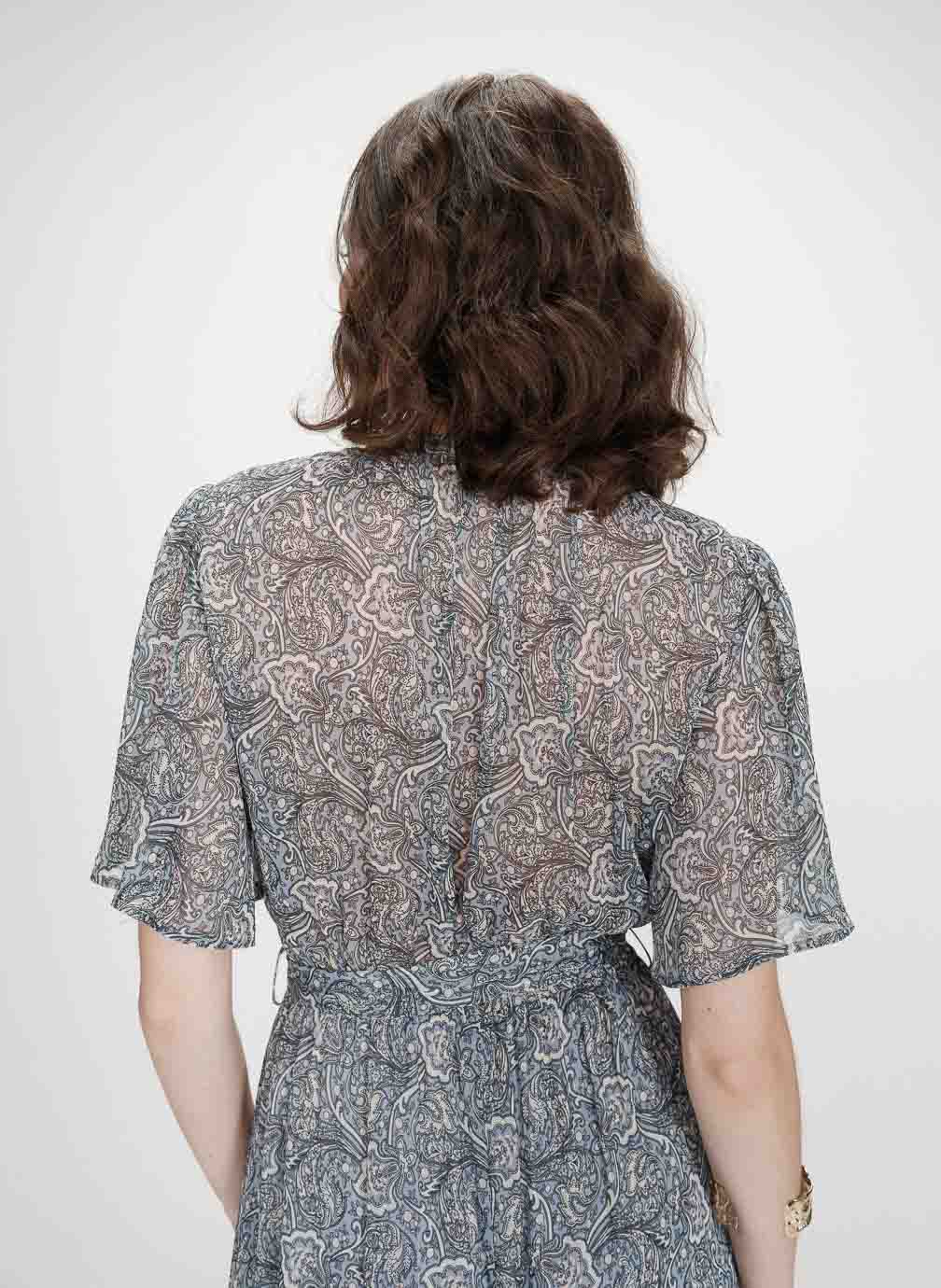 Vestido largo estampado ciel Venelle