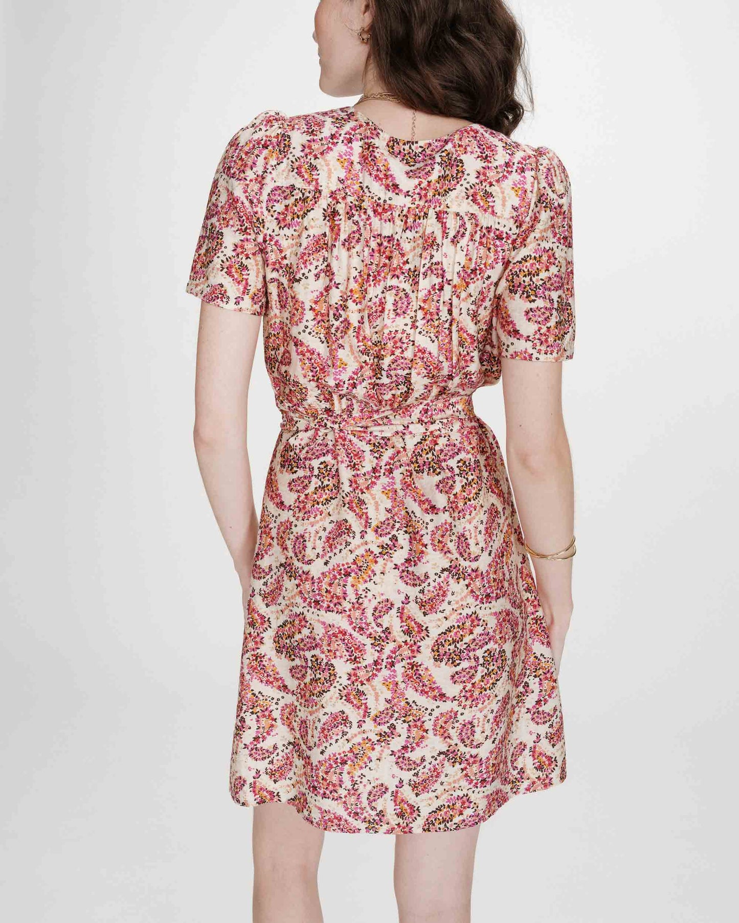 Vestido corto estampado peche Victoire