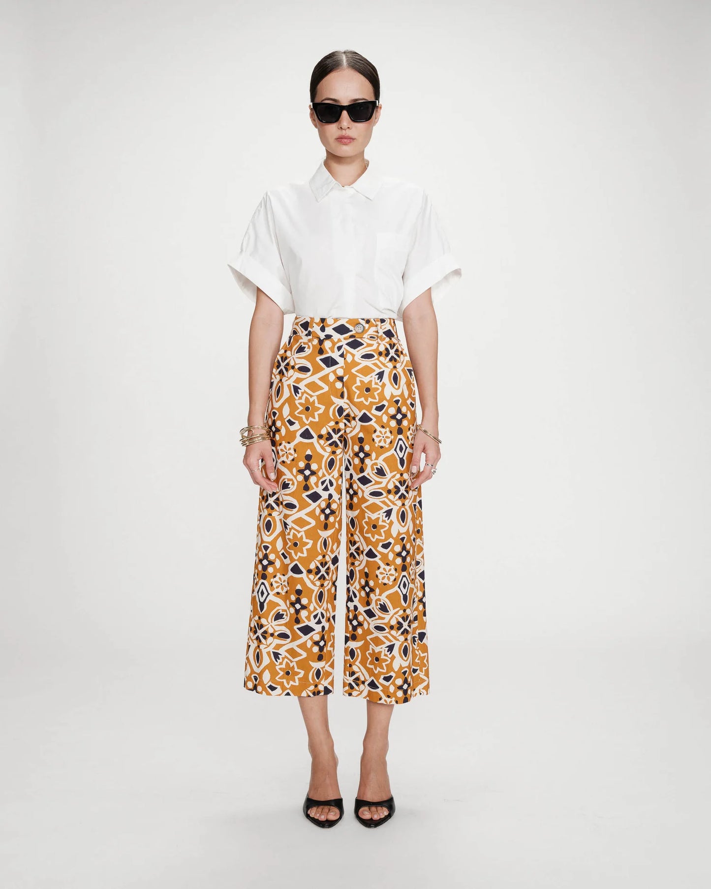 Pantalón 7/8 estampado cognac Varsy