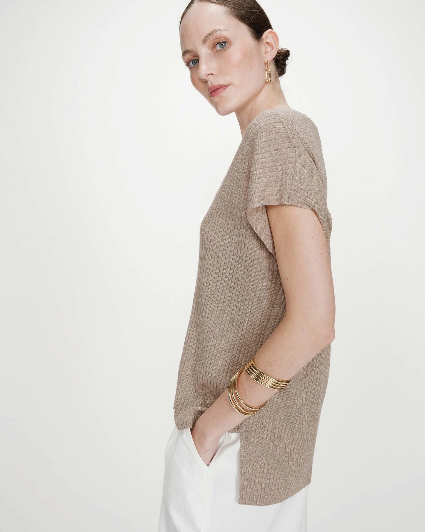 Top amplio de lúrex or Vaporo