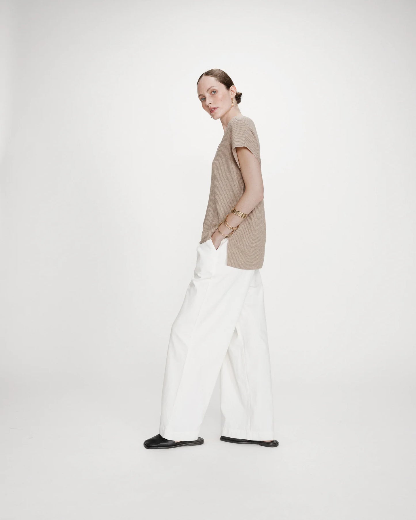 Top amplio de lúrex or Vaporo