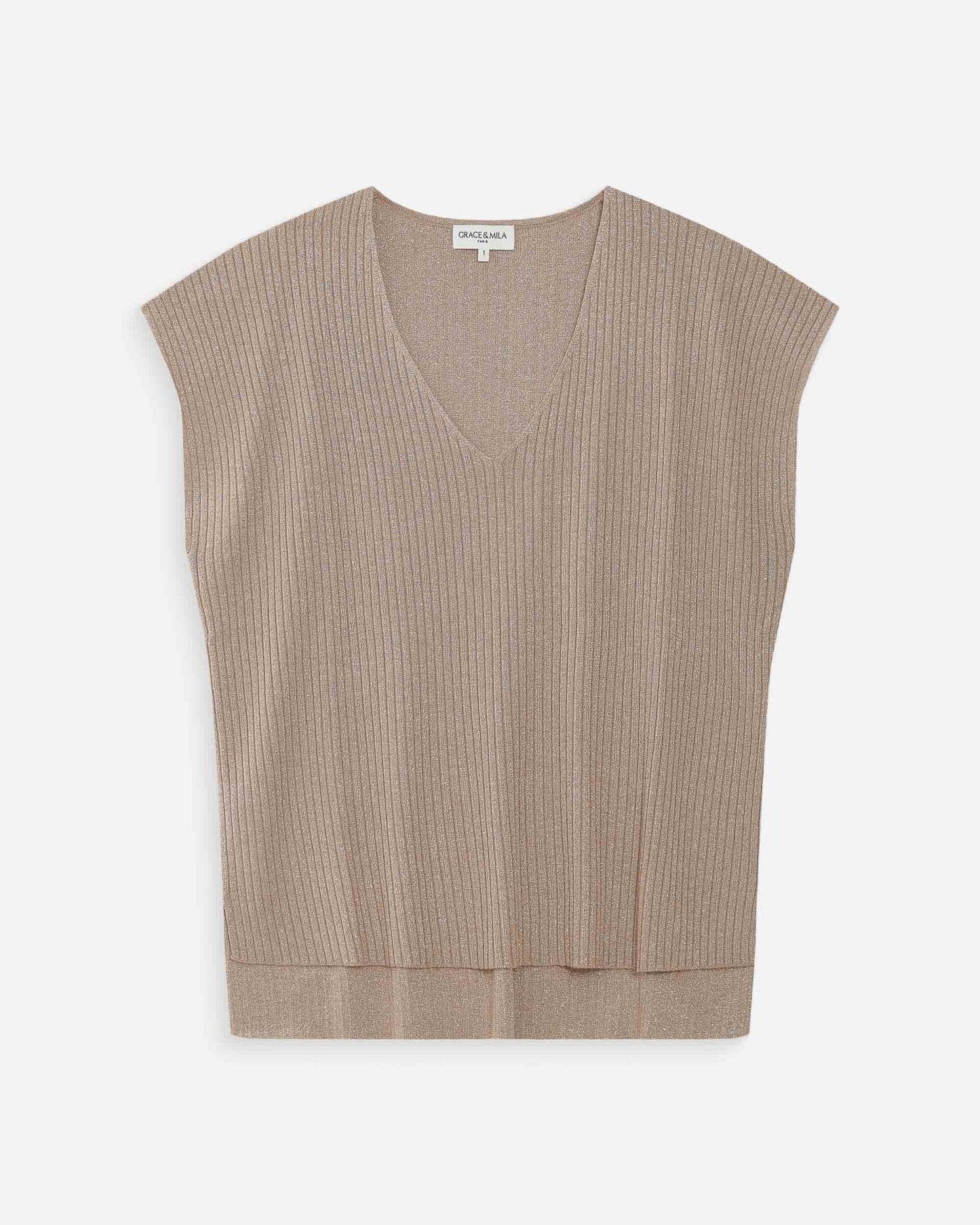 Top amplio de lúrex or Vaporo