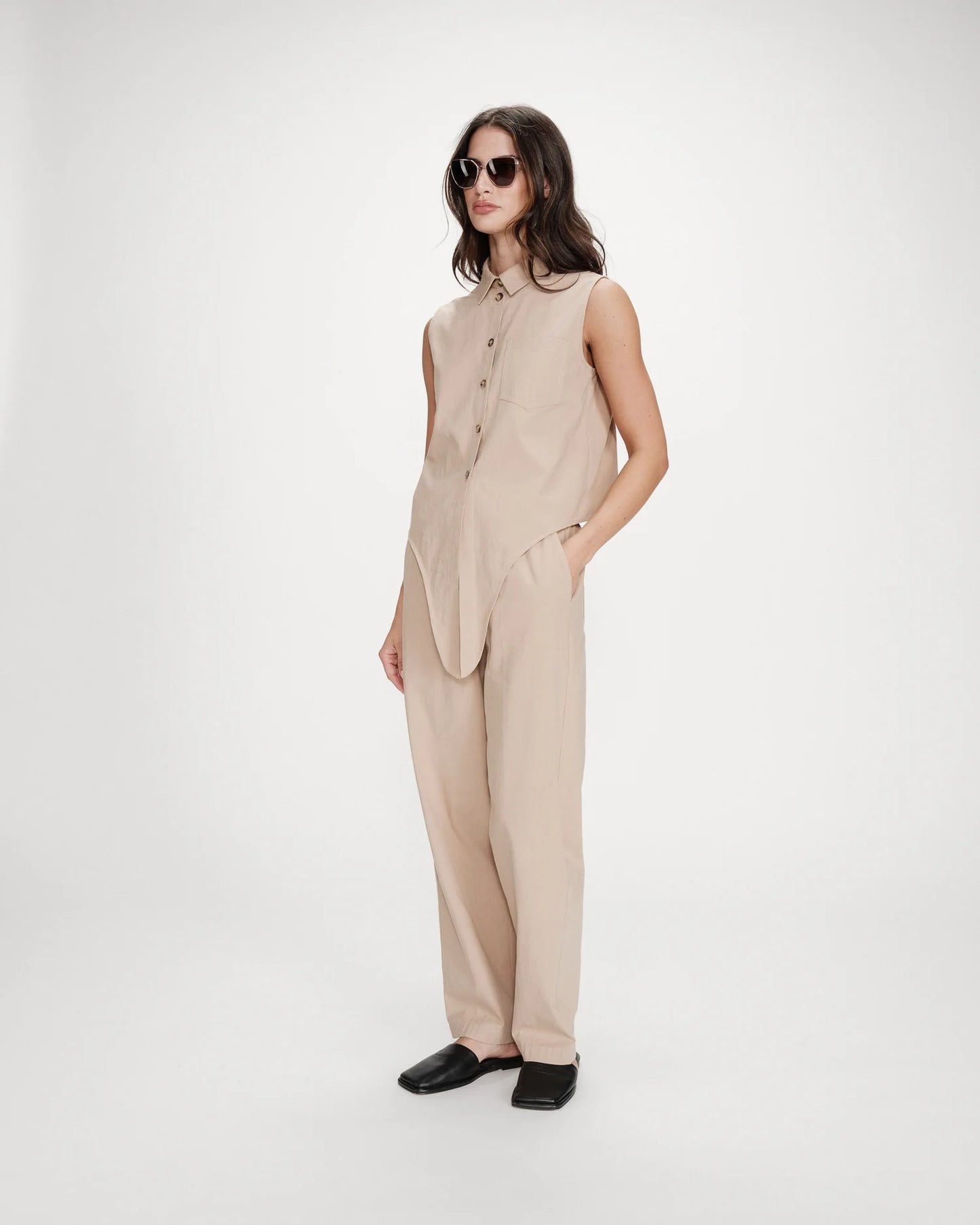 Camisa de algodón sable Vero