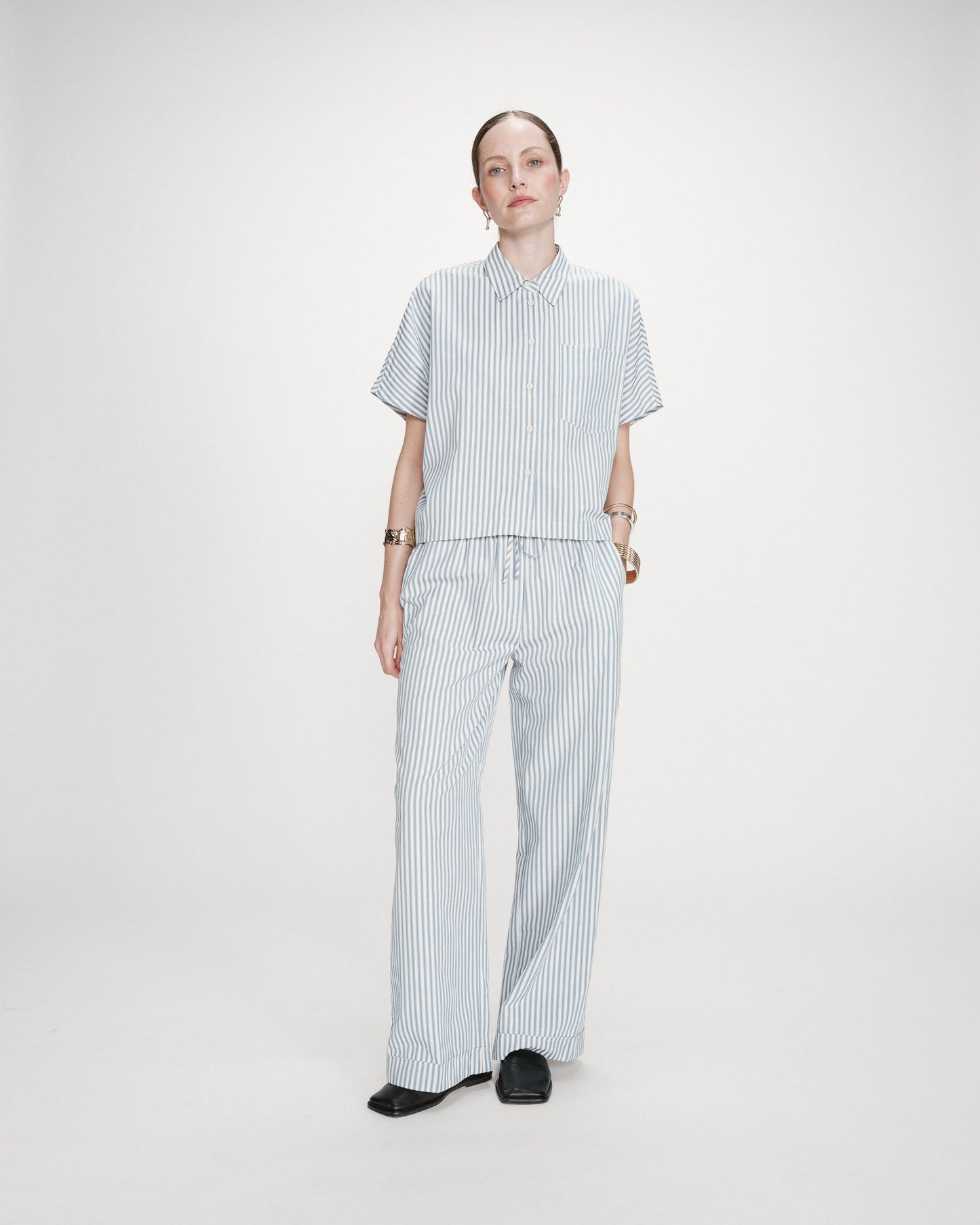 Pantalón a rayas bleuet Volute