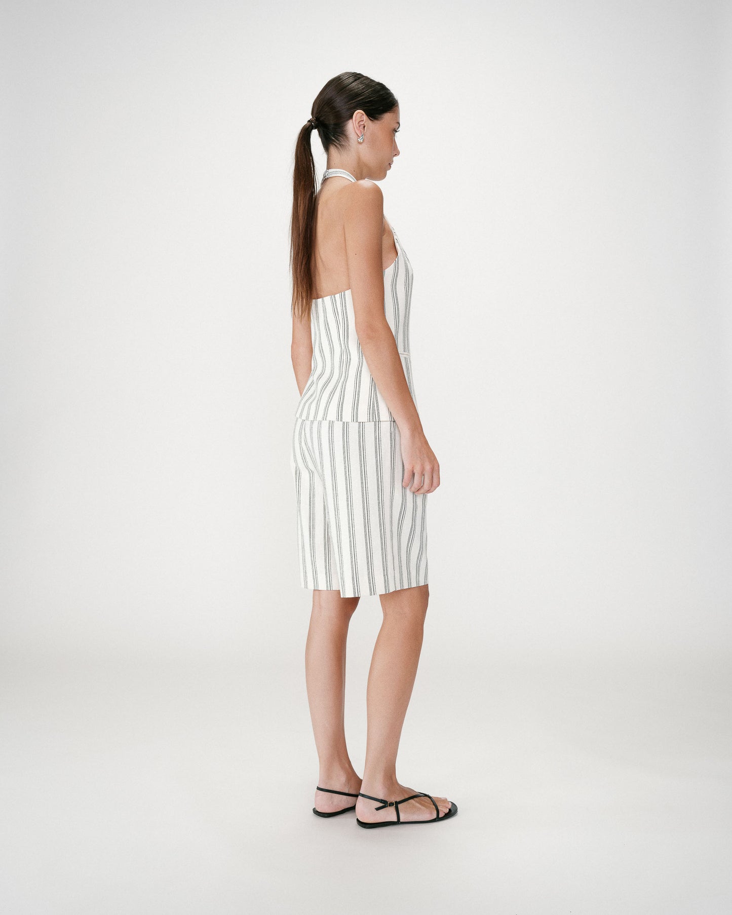 Chaleco espalda descubierta de rayas Winika