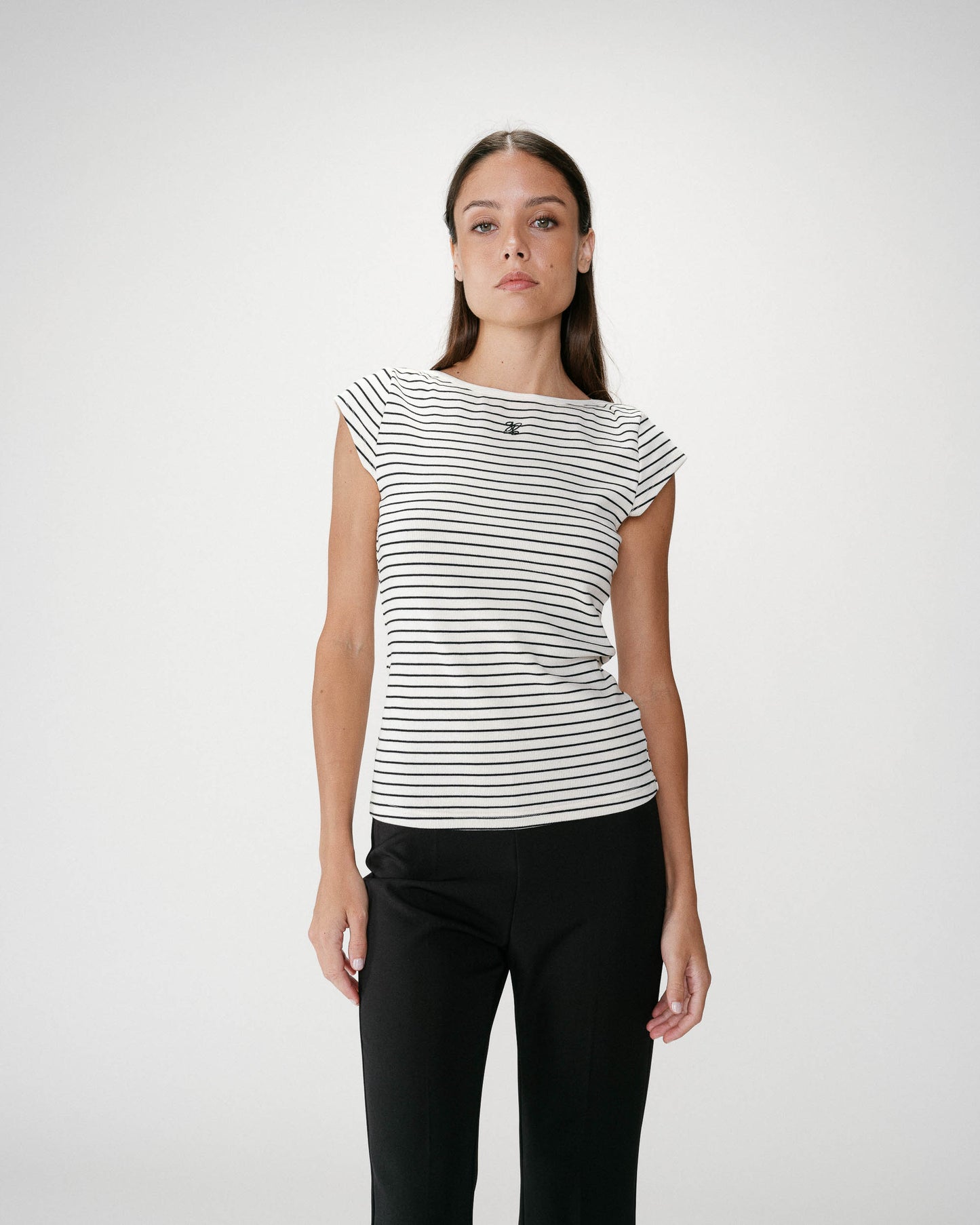 Camiseta de rayas color crudo Wake