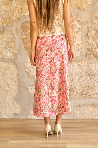 Falda midi floral Léa