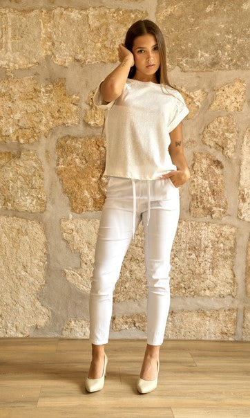 PRECIO FLASH - Pantalones jogger Emma en color blanco