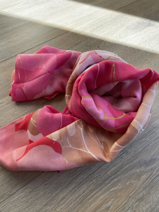 Foulard Estampat Fúcsia
