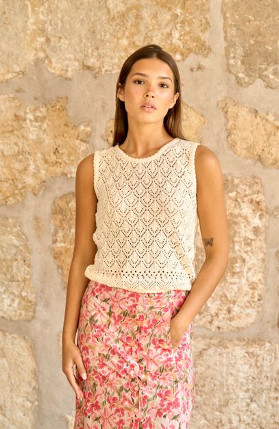 Top de punto calado Camille