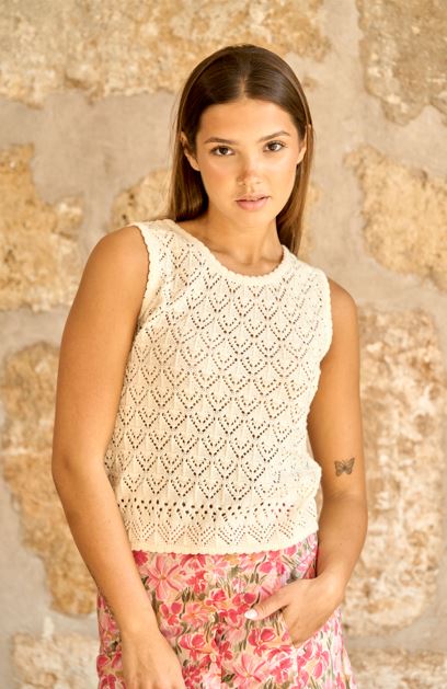 Top de punto calado Camille